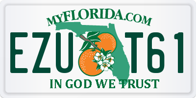 FL license plate EZUT61