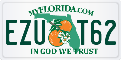 FL license plate EZUT62