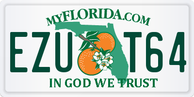 FL license plate EZUT64