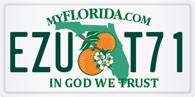 FL license plate EZUT71