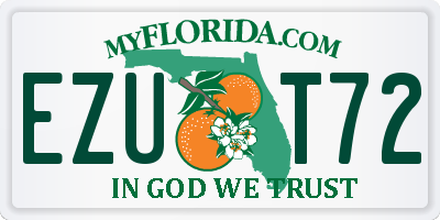 FL license plate EZUT72