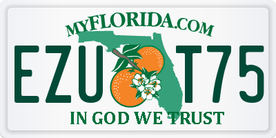 FL license plate EZUT75