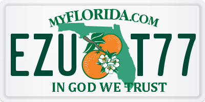 FL license plate EZUT77