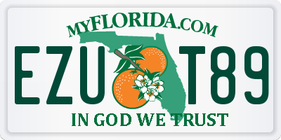 FL license plate EZUT89