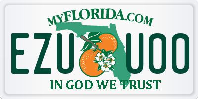 FL license plate EZUU00