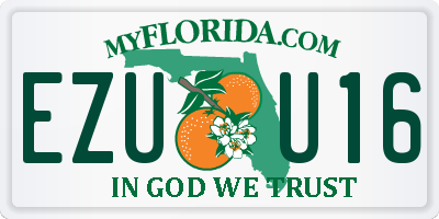 FL license plate EZUU16