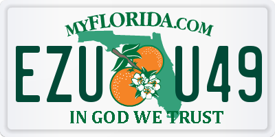 FL license plate EZUU49