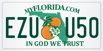 FL license plate EZUU50