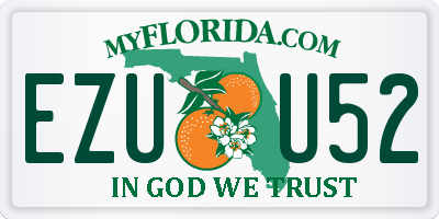 FL license plate EZUU52