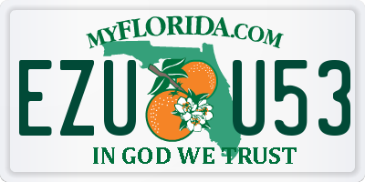 FL license plate EZUU53