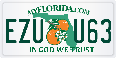 FL license plate EZUU63