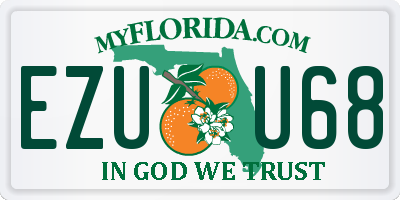 FL license plate EZUU68