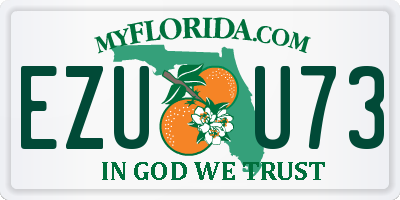 FL license plate EZUU73