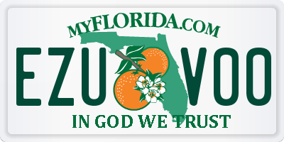 FL license plate EZUV00