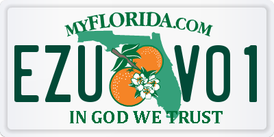 FL license plate EZUV01