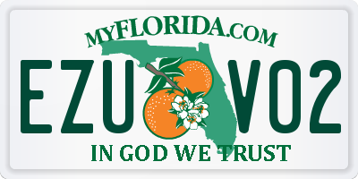 FL license plate EZUV02