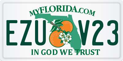 FL license plate EZUV23