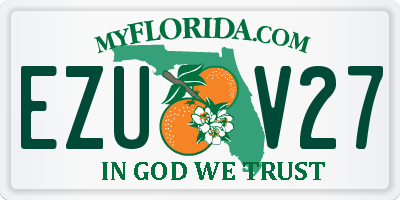 FL license plate EZUV27