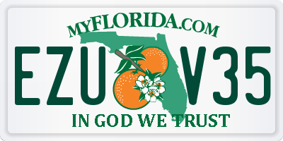 FL license plate EZUV35