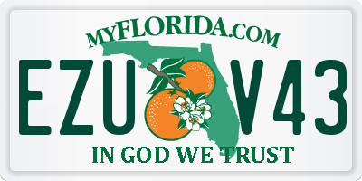 FL license plate EZUV43