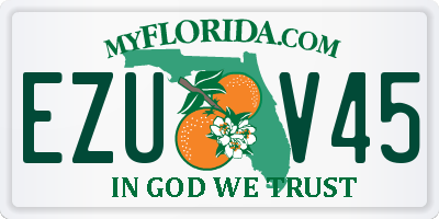 FL license plate EZUV45