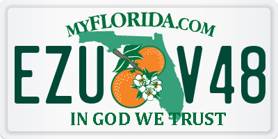 FL license plate EZUV48