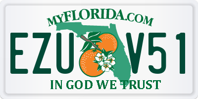 FL license plate EZUV51