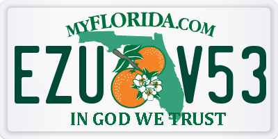 FL license plate EZUV53