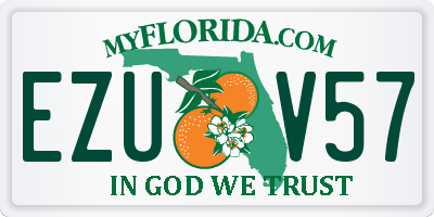 FL license plate EZUV57