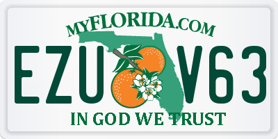 FL license plate EZUV63