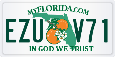 FL license plate EZUV71