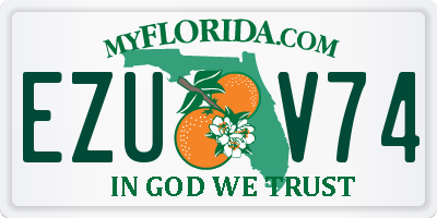 FL license plate EZUV74