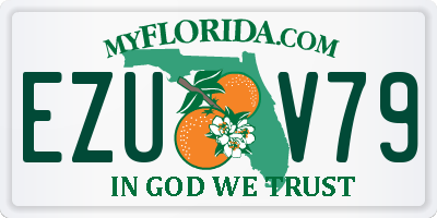 FL license plate EZUV79