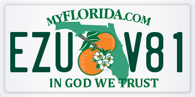 FL license plate EZUV81