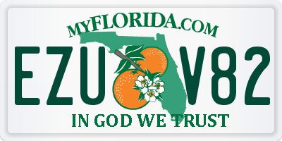 FL license plate EZUV82