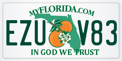 FL license plate EZUV83