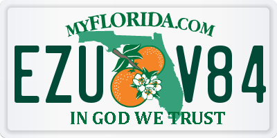 FL license plate EZUV84