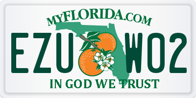 FL license plate EZUW02