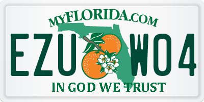 FL license plate EZUW04