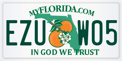 FL license plate EZUW05