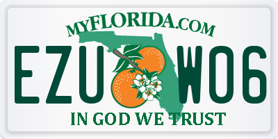 FL license plate EZUW06