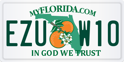 FL license plate EZUW10