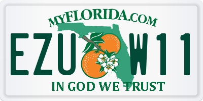 FL license plate EZUW11