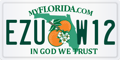 FL license plate EZUW12