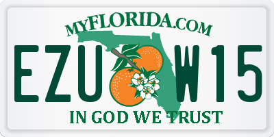 FL license plate EZUW15