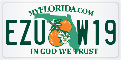 FL license plate EZUW19