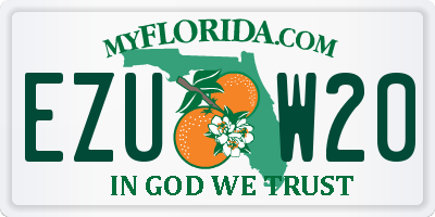 FL license plate EZUW20