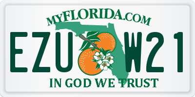 FL license plate EZUW21