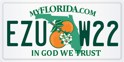 FL license plate EZUW22