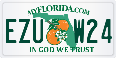 FL license plate EZUW24